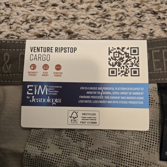 Copper & Oak Venture Ripstop Cargo Shorts Size 40 Inseam 10" Tan Flex Waist - Picture 5 of 11